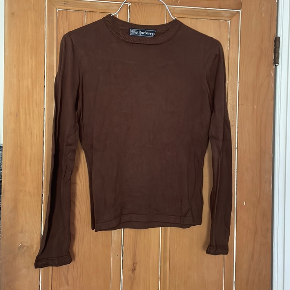 Dark brown silk sweater